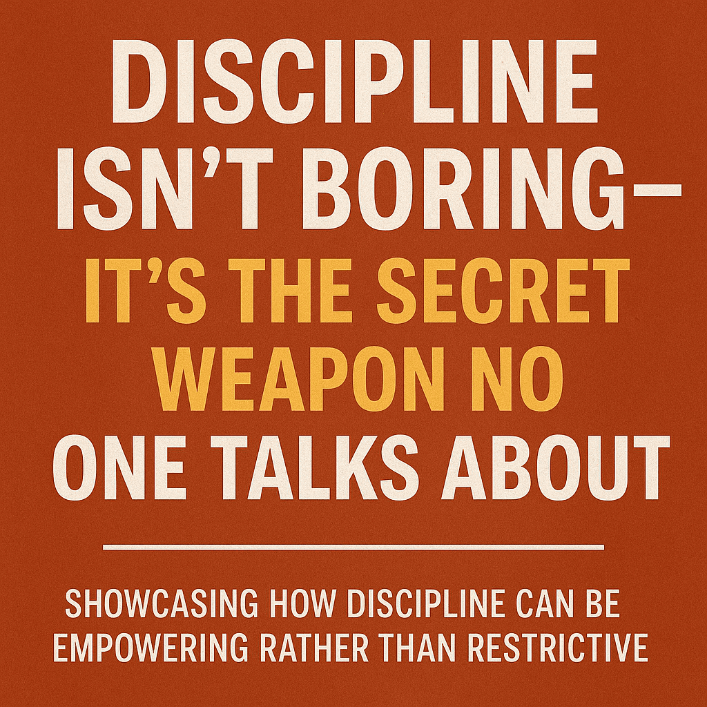 Discipline isn't boring