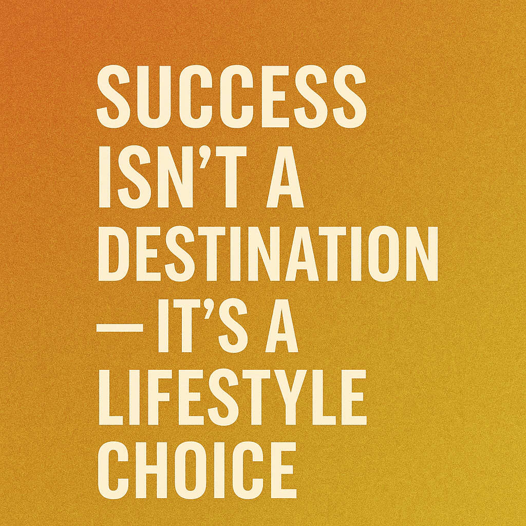 Success Isn’t a Destination