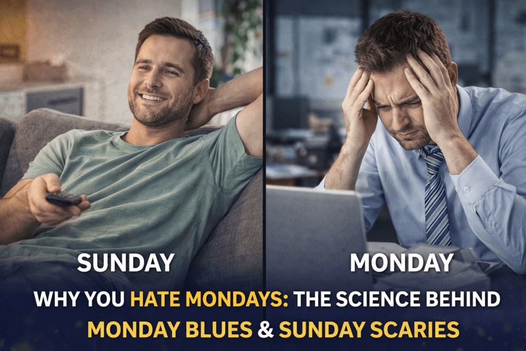 Sunday relaxation vs Monday stress
